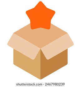 nuevo icono de producto con estilo plano