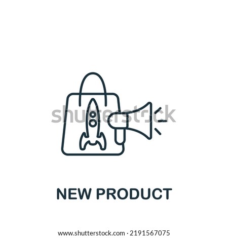 New Product icon. Line simple line Online Store icon for templates, web design and infographics