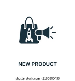 New Product Icon. Monochrome Simple Line Online Store Icon For Templates, Web Design And Infographics