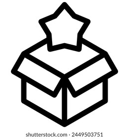new product icon with outline style