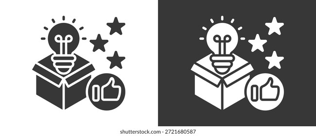 Icono De Producto Nuevo Conjunto De Colección De Vector Aislado En Blanco Y Negro
