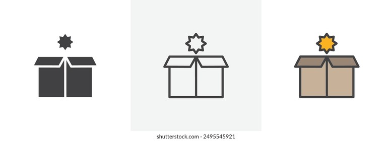 New product icon symbol collection on white background.