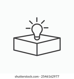 New product icon in thin black lines