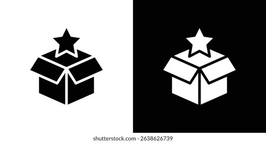 New product icon Vector in flat style. Collection silhouettes