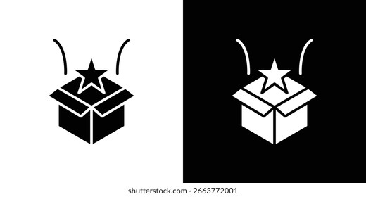 Ilustración vectorial de iconos de productos Nuevos - Colección de iconos de vectores de estilo negro de alta calidad