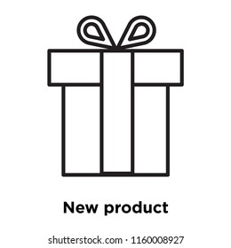 New product icon vector isolated on white background, New product transparent sign , sign and symbols in thin linear outline style