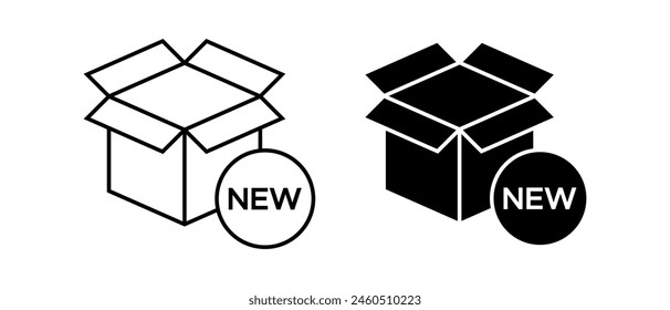 New product icon vector set. Goods box symbol