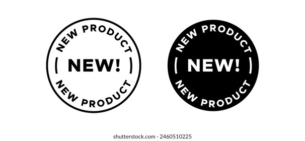 Nuevo conjunto de Vectores de iconos de producto. Nueva etiqueta del producto