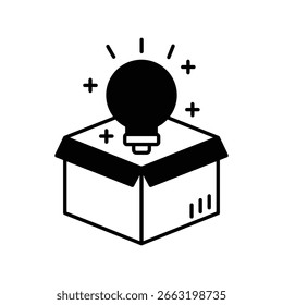 Ícone de novo produto com fundo branco vetor ilustração stock