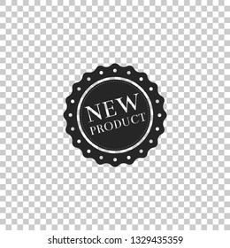 New product label, badge, seal, sticker, tag, stamp icon isolated on transparent background. Flat design. Vector Illustration