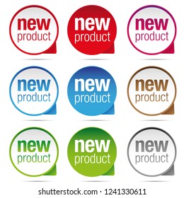 New Product label badge set