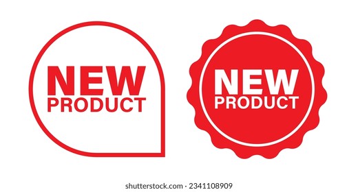 New product label badge sticker icon set