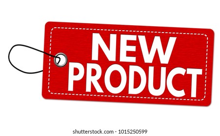 New Product Label Or Price Tag On White Background, Vector Illustration