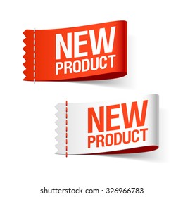 New product labels. Vector.