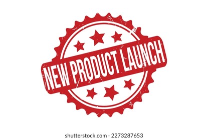 New Product Launch rubber grunge stamp seal vector