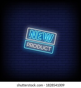 New Product Neon Signs Style Text Vector