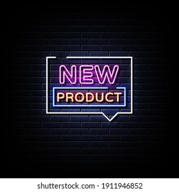 New Product Neon Signs Style Text Vector