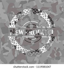 New Product on grey camo texture
