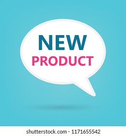 new product on a speech bubble- vector illustration