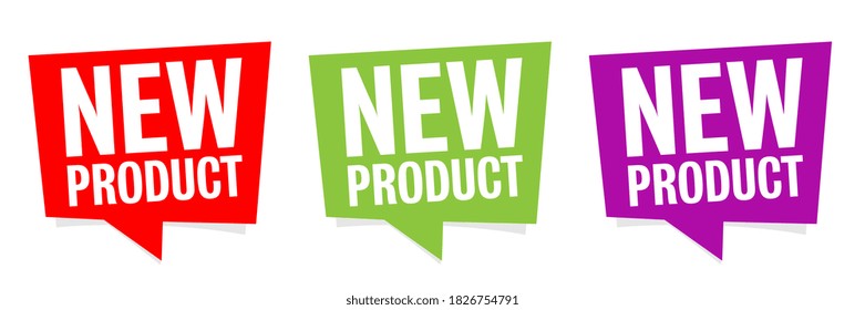 New product on speech bubble