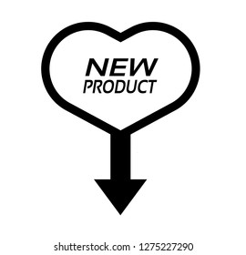 new product pointer icon. Designed for your web site design, logo, app, UI