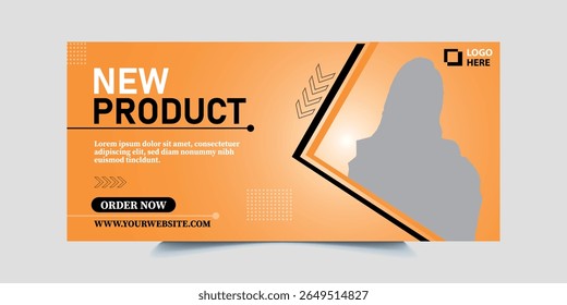 new product promotion and creative cover template Free Vector