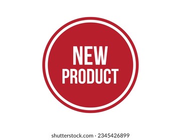 new product red vector banner illustration isolated on white background