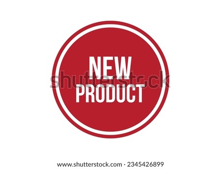 new product red vector banner illustration isolated on white background