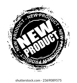 New Product, rubber stamp with the text