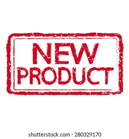 New product rubber stamp text illustration