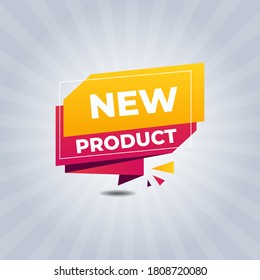 New Product sale banner yellow or red background vector eps10 