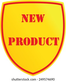 New product shield, vector illustration