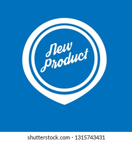 new product sign and map pin. logo concept. Designed for your web site design, logo, app, UI