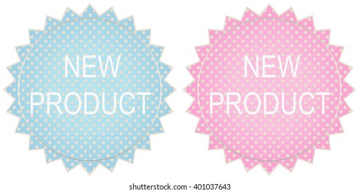 New Product Signs Set. 