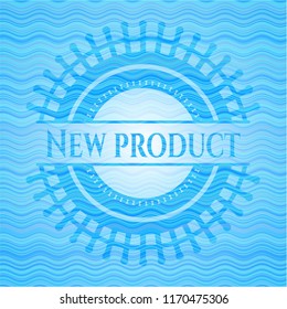 New Product sky blue water emblem.