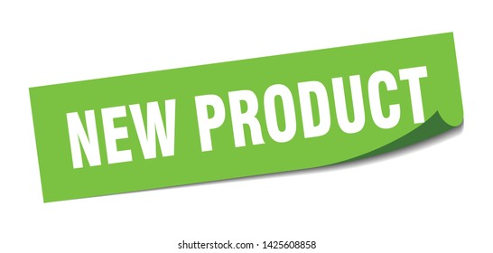 new product square sticker. new product sign. new product banner