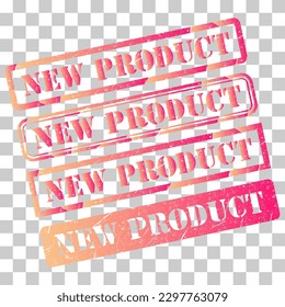 New product stamp symbol, label sticker sign button, text banner vector illustration .