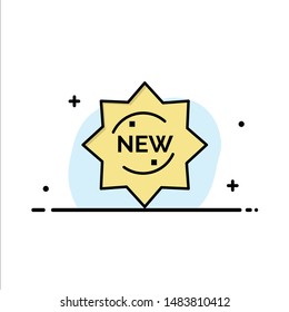 New, Product, Sticker, Badge Business Logo Template. Flat Color