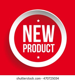 New Product sticker red