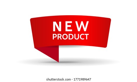 New product tag, label ,icon. Button banner cover. User interface element. Vector isolated symbol illustration