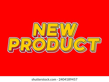 New product. Text effect design in yellow color