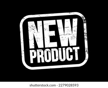NEW PRODUCT text stamp, business concept background