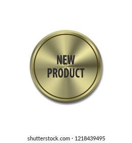 New product vector button, web design element