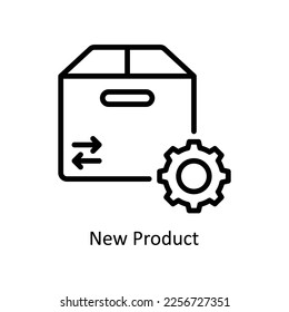 New Product Vector Outline icon for your digital or print projects. stock illustration