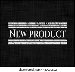 New Product written with chalkboard texture