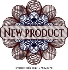 New Product written inside rosette