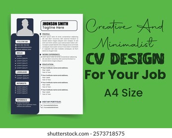 New and professional cv design.