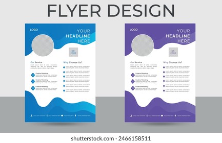 Neue Professionelle Gradient Abstrakte moderne und kreative Business Flyer Design-Vorlage