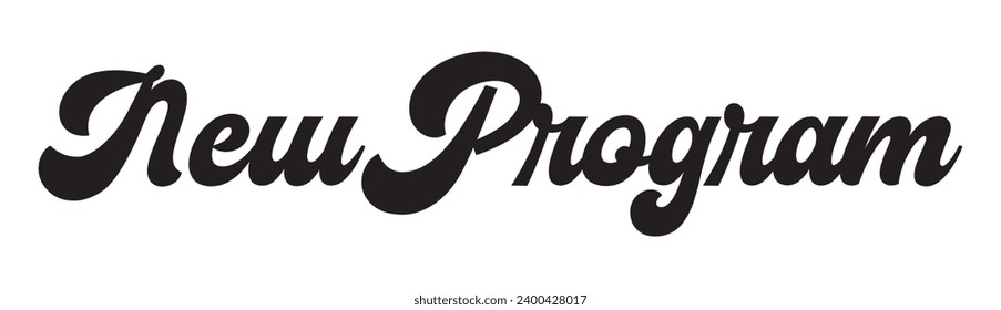 new program text on white background.