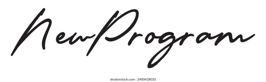 new program text on white background.